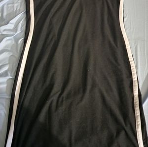 No Bo Black fitted dress hoodie